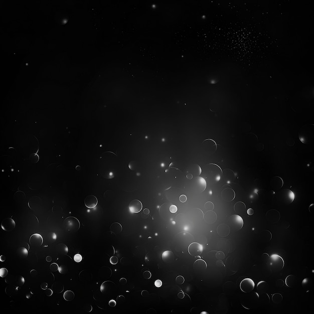 Фото Черный мерцающий абстрактный фон с эффектом боке