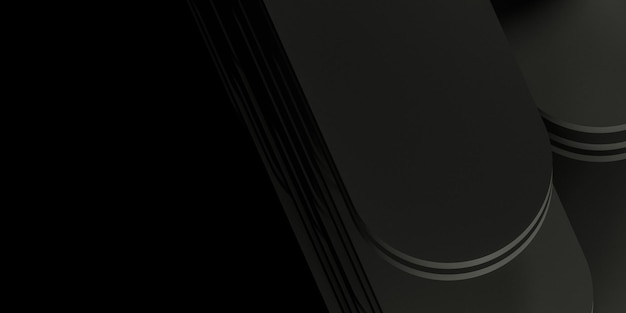 Black shiny metal background with copy space