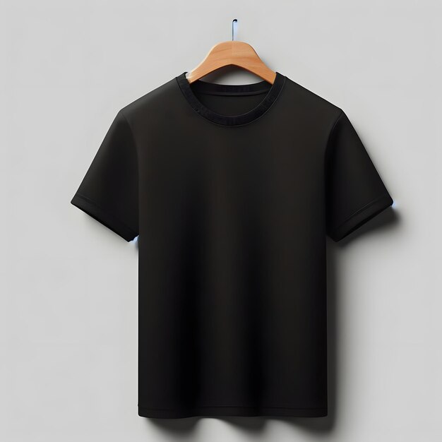 Photo a black shirt hanging mockup