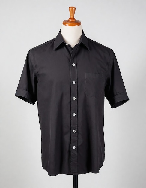 a black shirt with a button on it that says quot t shirt quot