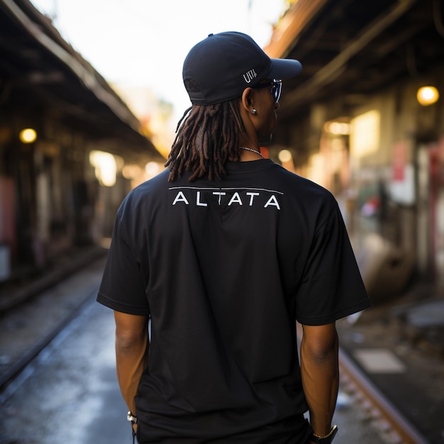 Photo a black shirt with the word ultra an on it