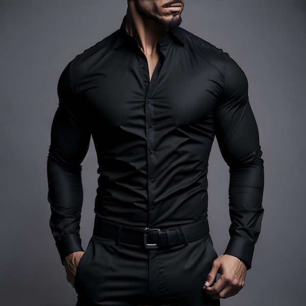 Premium AI Image | Black shirt