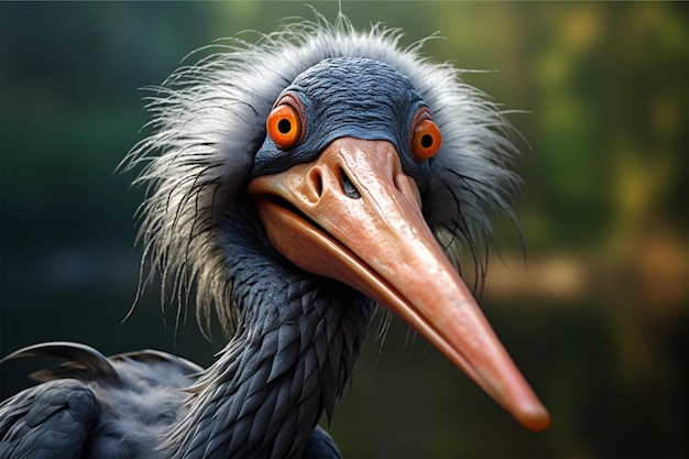 black shoebill stork