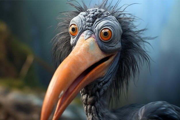 black shoebill stork