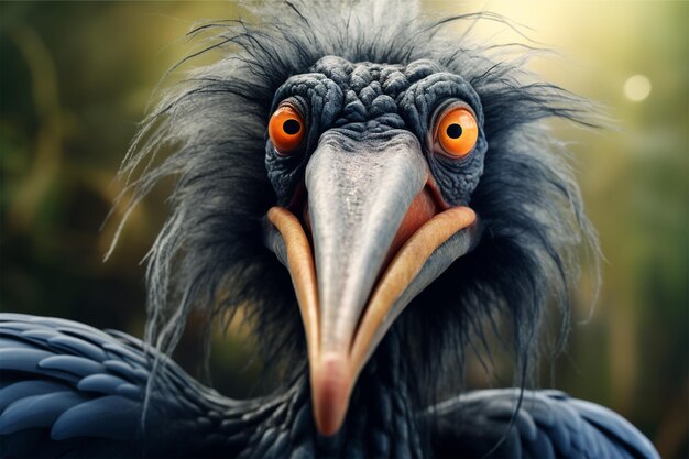 black shoebill stork