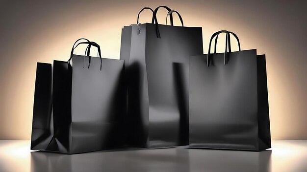 Black shopping bags