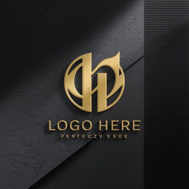 a black sign that says logo for the company here