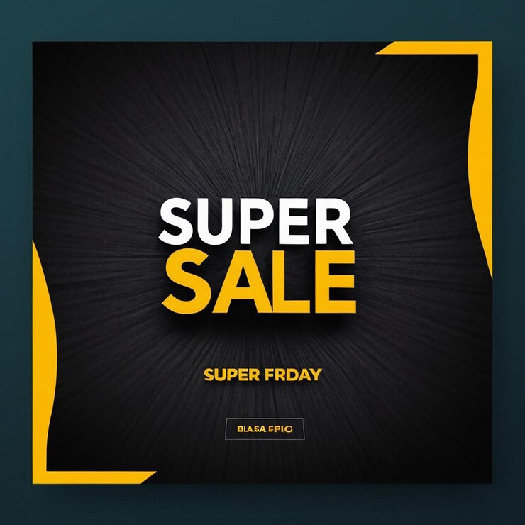 Photo a black sign that says super sale on it