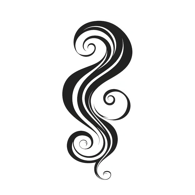 Black silhouette of a tattoo symbol on white background