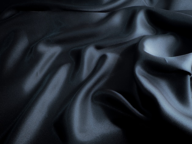 Black silk fabric texture background