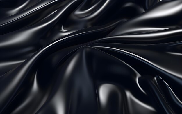 A black silk fabric with a soft wave of light.