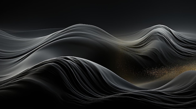 Photo black silk fiber background