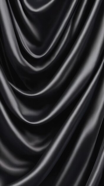 Photo black silk folded background