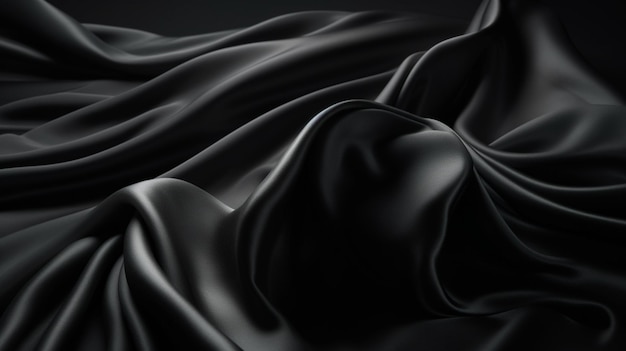 Black silk satin background