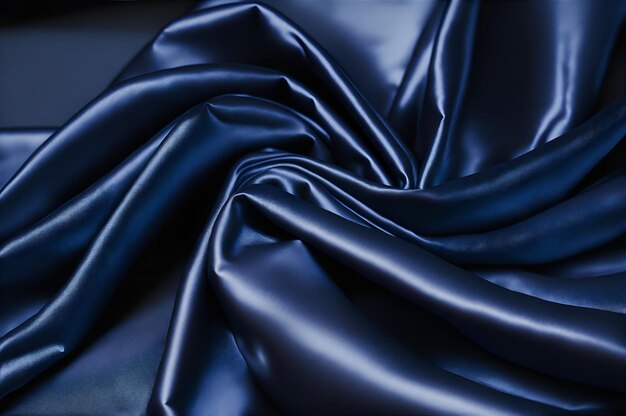 A black silk scarf with a blue background