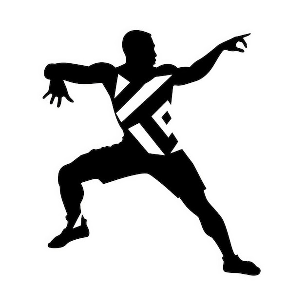 ダンスをしている人の黒いシロヘット