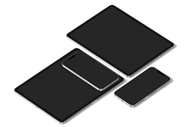 A black and silver cell phone and a black cellphone are on a white background.