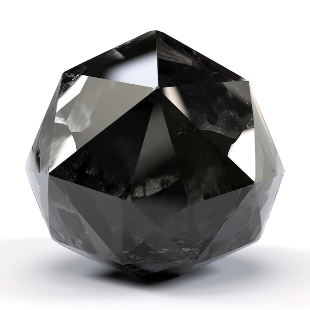 A black and silver object with a diamond shape on it.