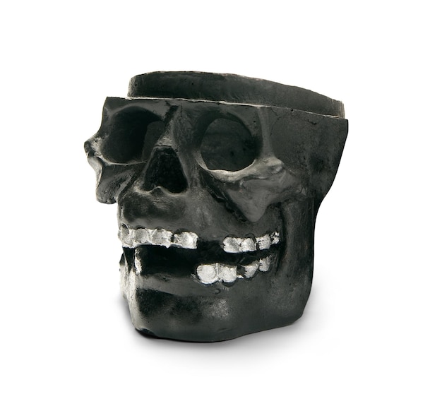 Photo black skull isolated on white background