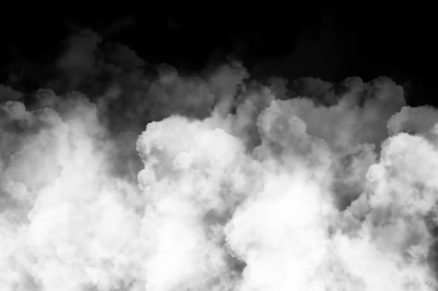 Black Sky and White Cloud Background
