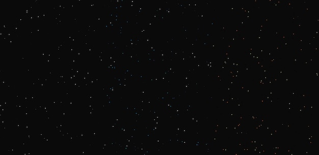 A black sky with stars and a white star on the right.