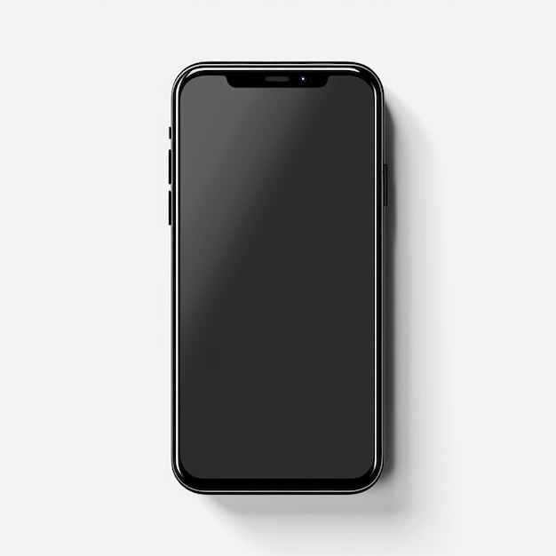 黒のスマートな滑らかなスクリーン電話