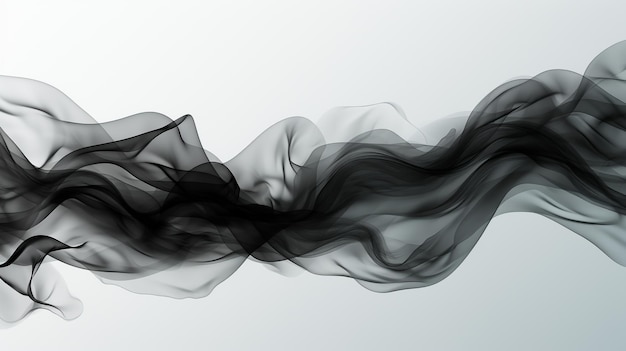 black smoke isloated on white background