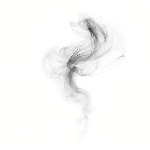 Photo black smoke isolated on white background