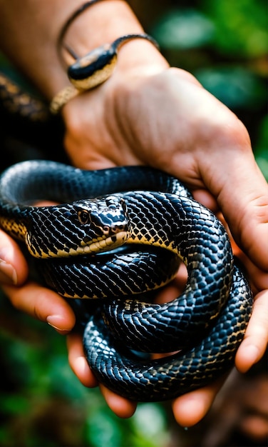 Photo black snake