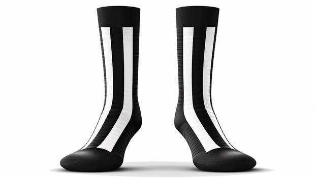 Foto calzini da calcio neri template vector su sfondo bianco ia generativa
