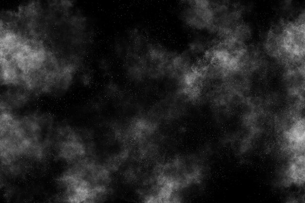 black space cloud in the space black and white background