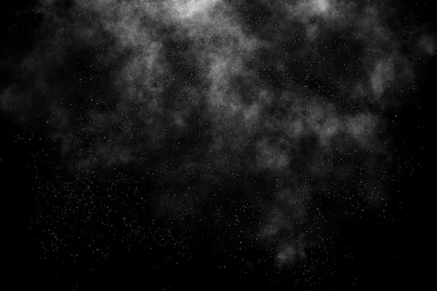 black space cloud in the space black and white background