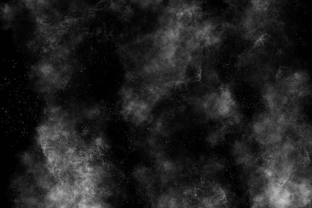 宇宙の黒と白の背景に黒い宇宙雲