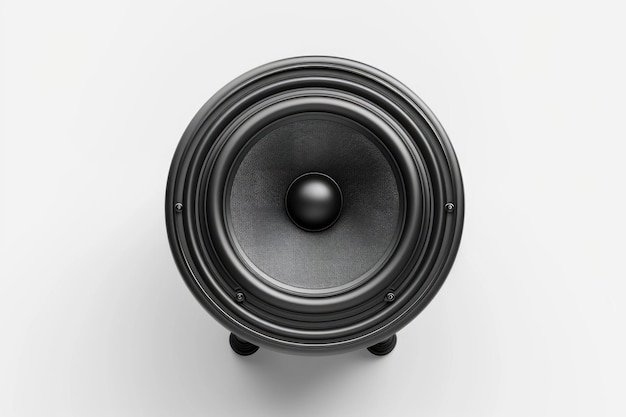 Photo black speaker isolated on a white background
