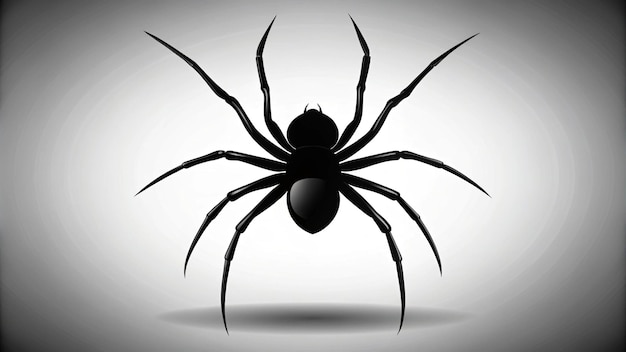 a black spider with a black spider on its face