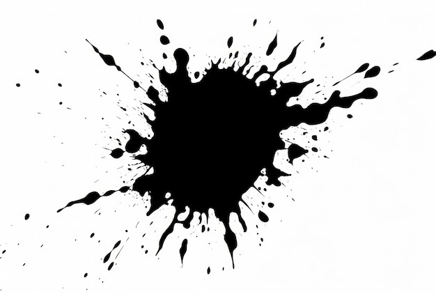 Black splash isolated Illustration AI GenerativexA