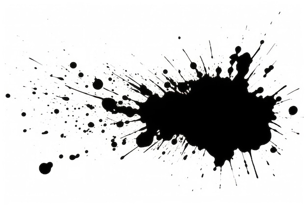 Photo black splash isolated illustration ai generativexa
