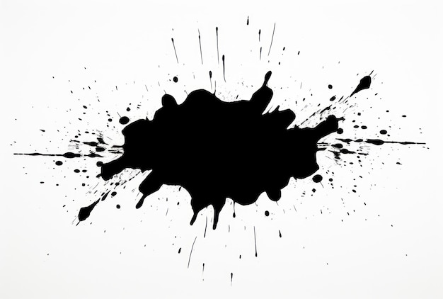 Black splash isolated Illustration AI GenerativexA