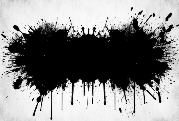 Black splash isolated Illustration Generative AIxD