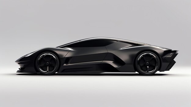 Premium AI Image | a black sports car on a white background