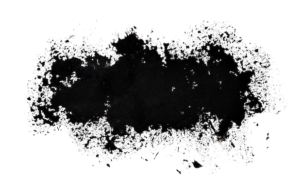 Black sprayed stain. Street art style abstract background. Raster illustration