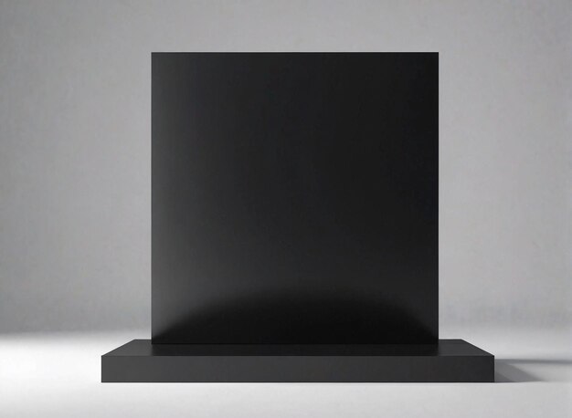 a black square shaped object with a shadow on the floor