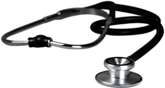 black stethoscope - isolated
