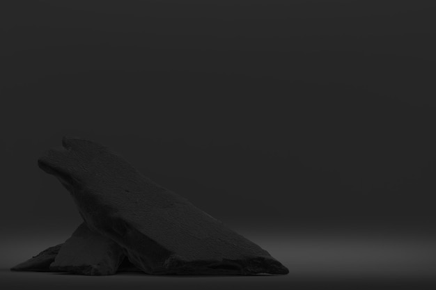 Black Stone podiumdecoratie geschikt voor producten 3D-rendering