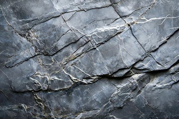 Black stone texture or background Natural stone with cracks and scratches