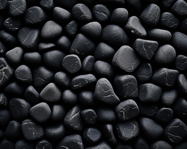 Black stones background black stone texture