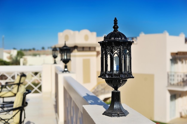 Black street lamp