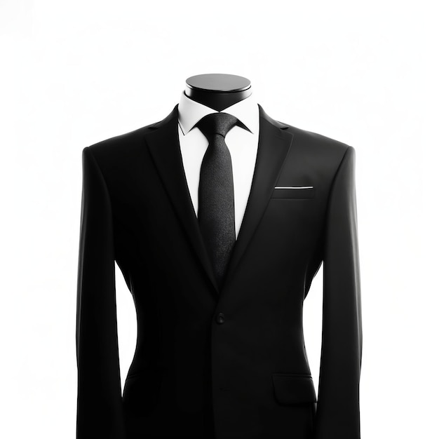 Black suit on transparent background AI