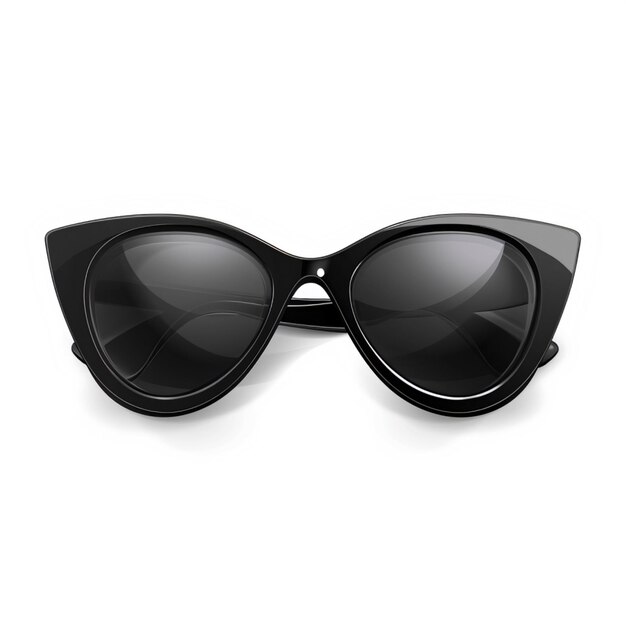 Photo black sunglasses isolated on a white background ai generative