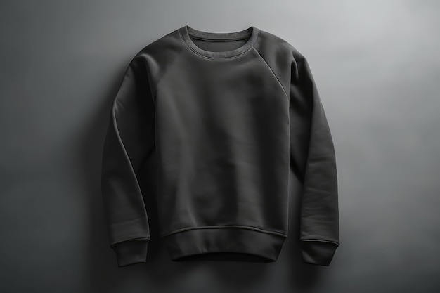 A black sweater with a white stripe on the front